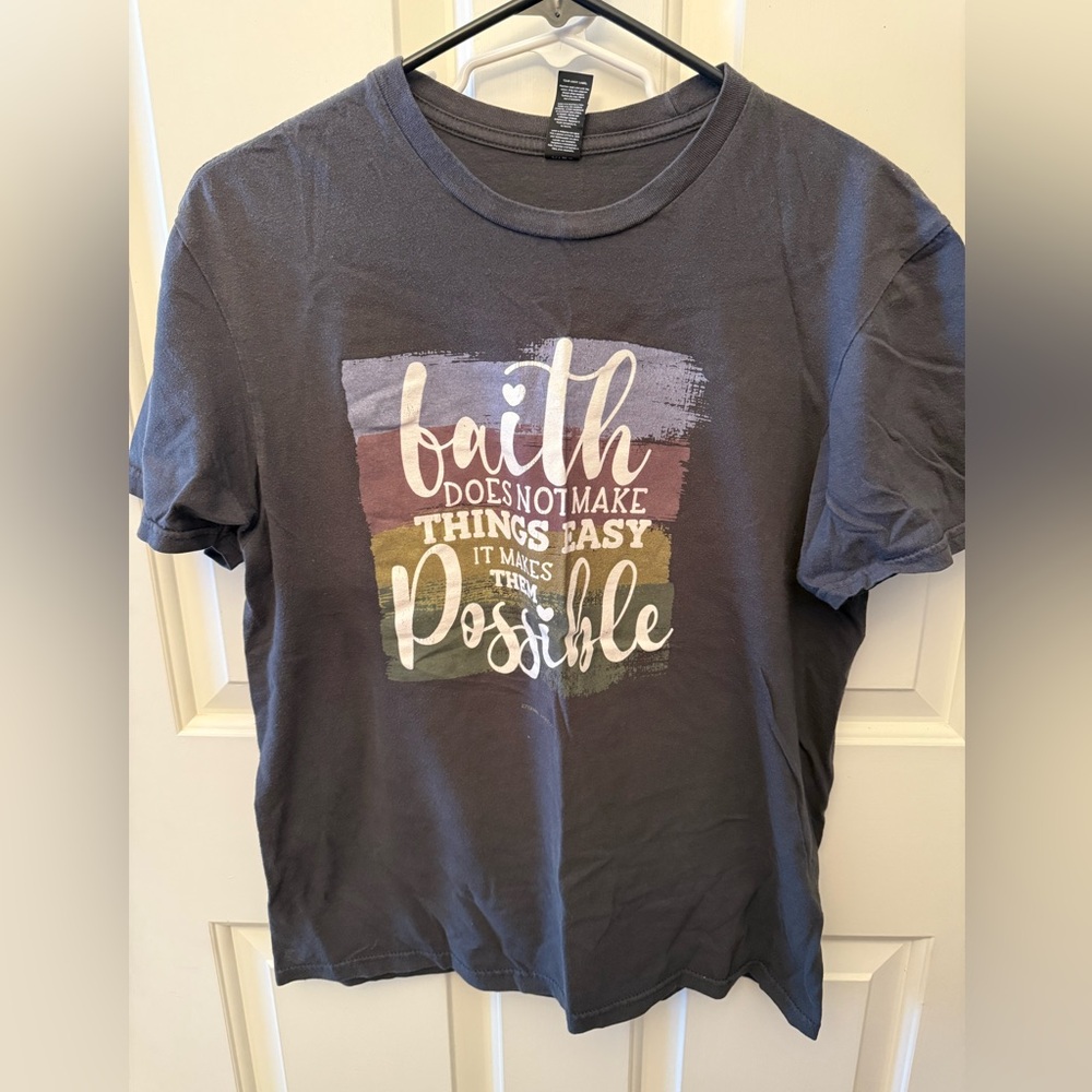 District Faith Graphic Tee - Charcoal and Multicolor
